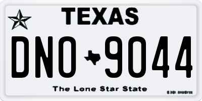 TX license plate DNO9044