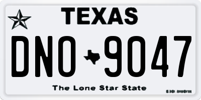 TX license plate DNO9047