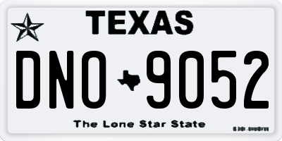 TX license plate DNO9052