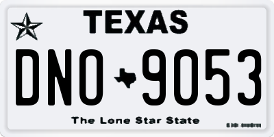 TX license plate DNO9053