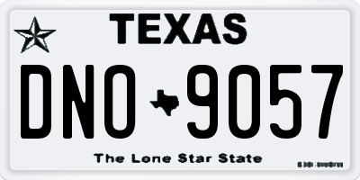 TX license plate DNO9057