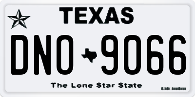 TX license plate DNO9066
