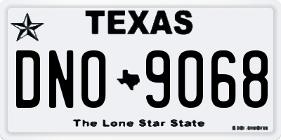 TX license plate DNO9068