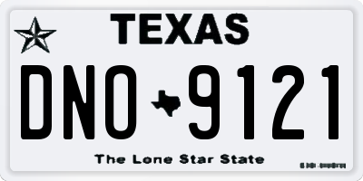 TX license plate DNO9121