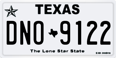 TX license plate DNO9122