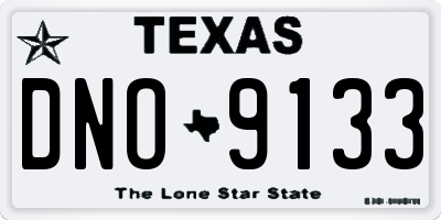 TX license plate DNO9133