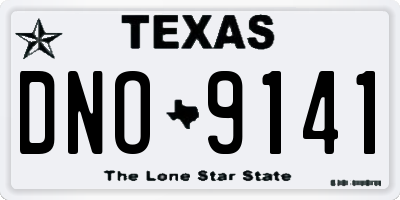 TX license plate DNO9141