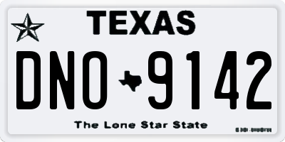 TX license plate DNO9142