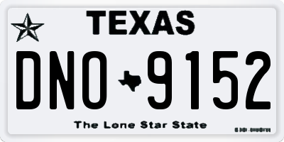TX license plate DNO9152