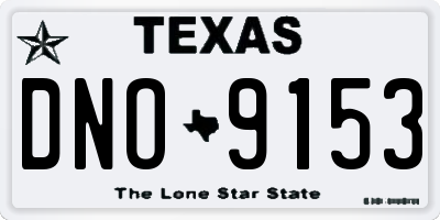TX license plate DNO9153