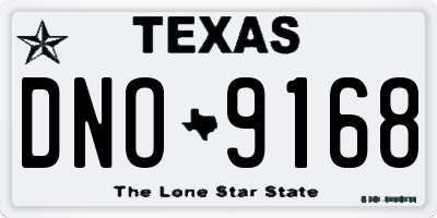 TX license plate DNO9168