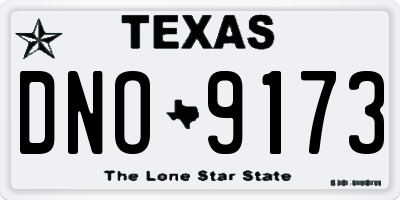 TX license plate DNO9173