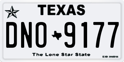 TX license plate DNO9177