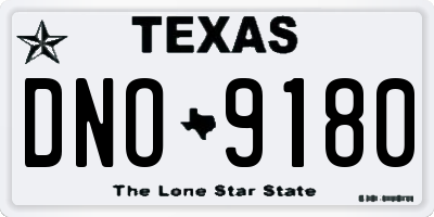 TX license plate DNO9180