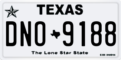 TX license plate DNO9188