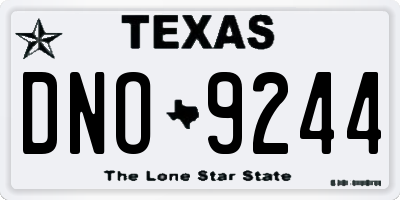 TX license plate DNO9244