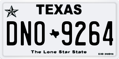 TX license plate DNO9264