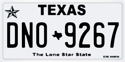 TX license plate DNO9267