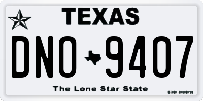 TX license plate DNO9407