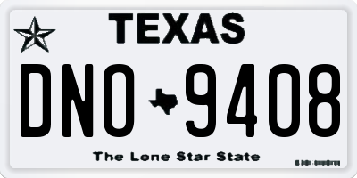 TX license plate DNO9408