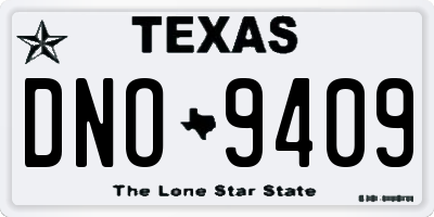 TX license plate DNO9409