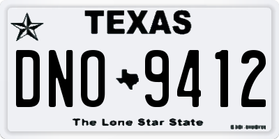 TX license plate DNO9412