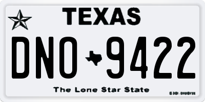 TX license plate DNO9422