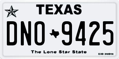 TX license plate DNO9425