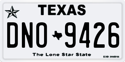 TX license plate DNO9426