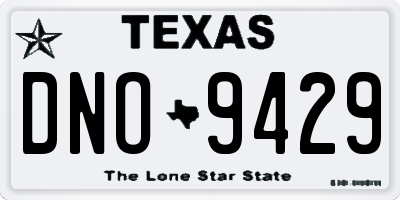 TX license plate DNO9429