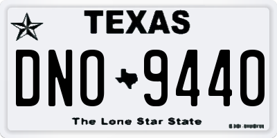 TX license plate DNO9440