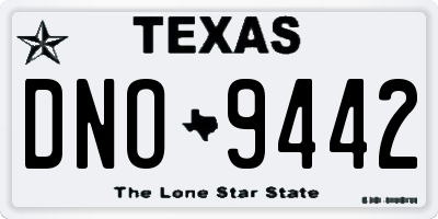 TX license plate DNO9442