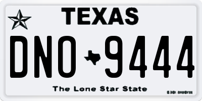 TX license plate DNO9444