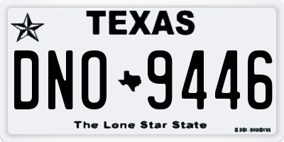 TX license plate DNO9446