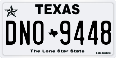 TX license plate DNO9448