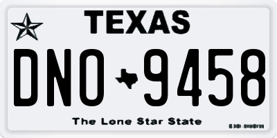TX license plate DNO9458