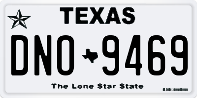 TX license plate DNO9469