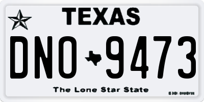 TX license plate DNO9473