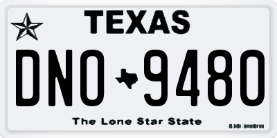 TX license plate DNO9480