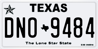 TX license plate DNO9484