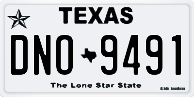 TX license plate DNO9491