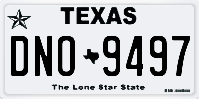 TX license plate DNO9497