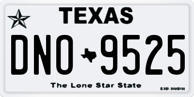 TX license plate DNO9525
