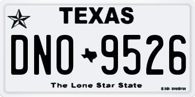 TX license plate DNO9526