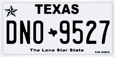 TX license plate DNO9527
