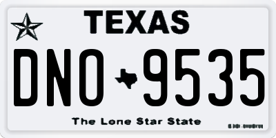 TX license plate DNO9535