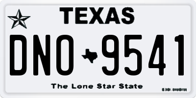 TX license plate DNO9541