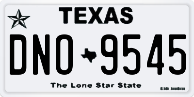 TX license plate DNO9545