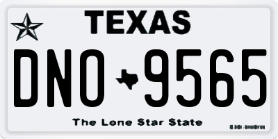 TX license plate DNO9565