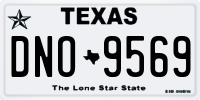 TX license plate DNO9569